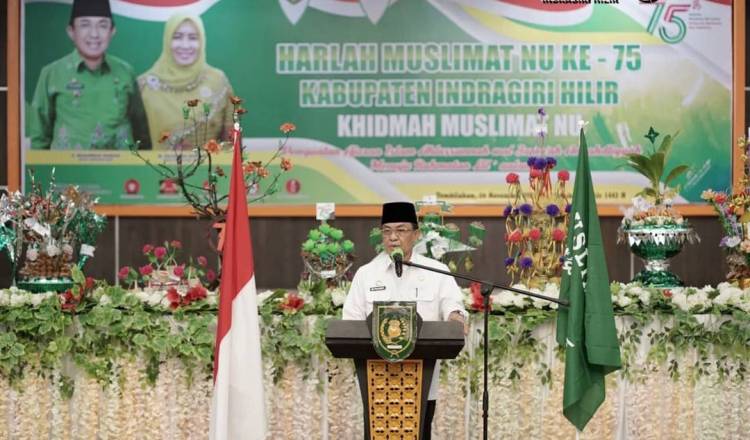 Bupati Inhil Hadiri Peringatan Harlah Muslimat NU ke 75