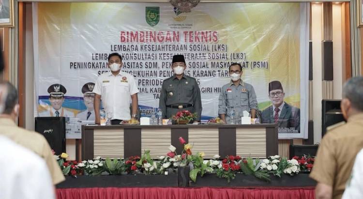 Gali Potensi Mitra Binaan, Dinsos Inhil Gelar Bimtek LKS/LK3 yang Dibuka Bupati HM. Wardan
