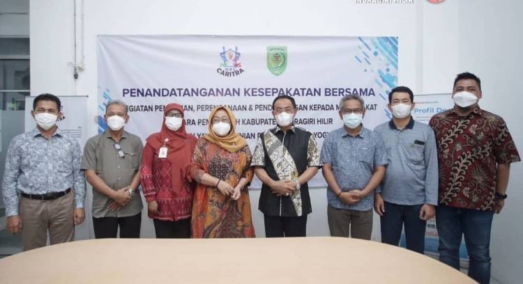 Bupati Inhil HM Wardan Menghadiri Penandatangan Kesepakatan Bersama dengan Yayasan HRC