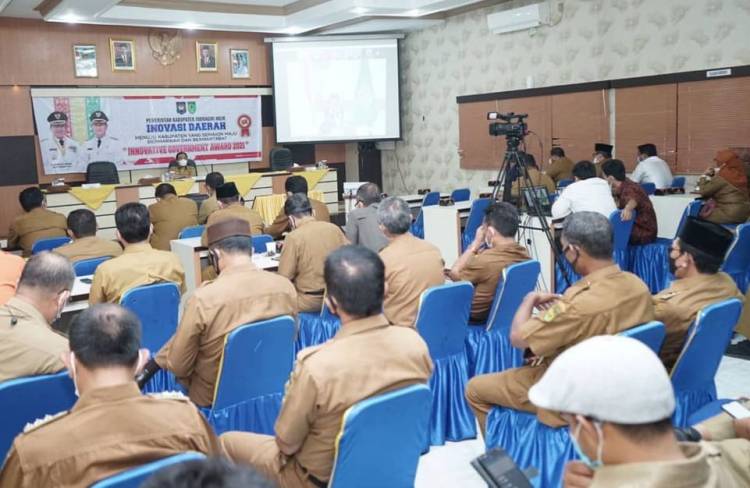 IGA Award 2021 Masuk Dalam Penilaian, Bupati HM. Wardan Presentasi Inovasi Inhi