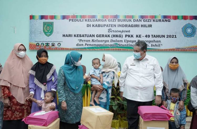 Setda InhilDrs. H. Afrizal, MP Hadiri Peduli Keluarga Gizi Buruk dan Keluarga Gizi Kurang