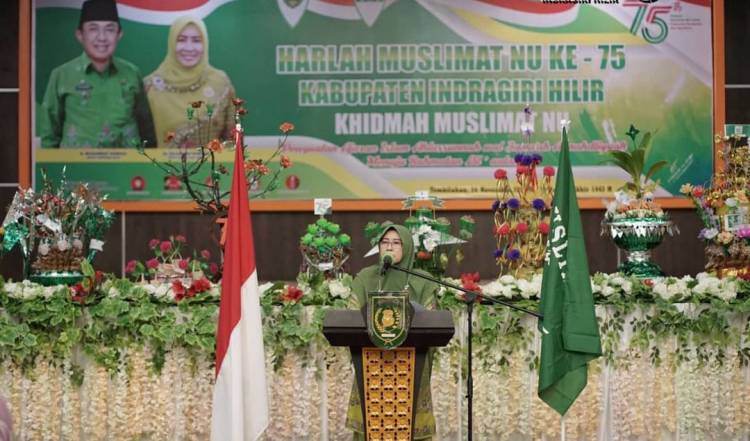 Bupati Inhil Hadiri Peringatan Harlah Muslimat NU ke 75