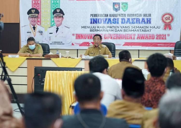 IGA Award 2021 Masuk Dalam Penilaian, Bupati HM. Wardan Presentasi Inovasi Inhi