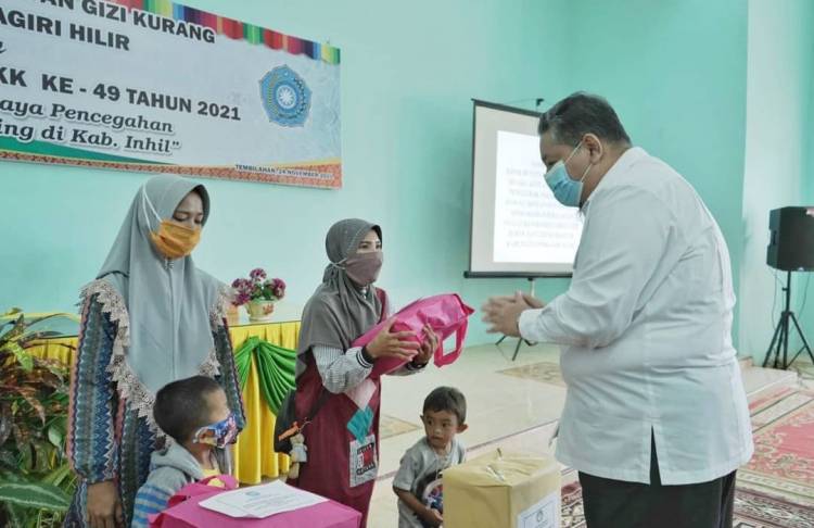 Setda InhilDrs. H. Afrizal, MP Hadiri Peduli Keluarga Gizi Buruk dan Keluarga Gizi Kurang