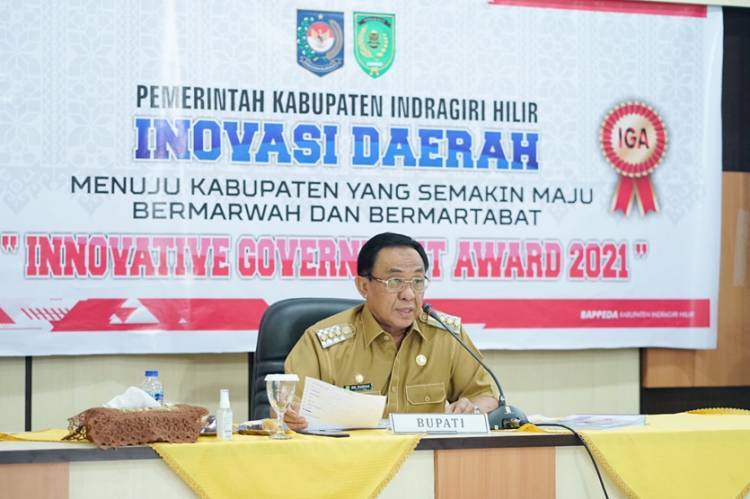 IGA Award 2021 Masuk Dalam Penilaian, Bupati HM. Wardan Presentasi Inovasi Inhi