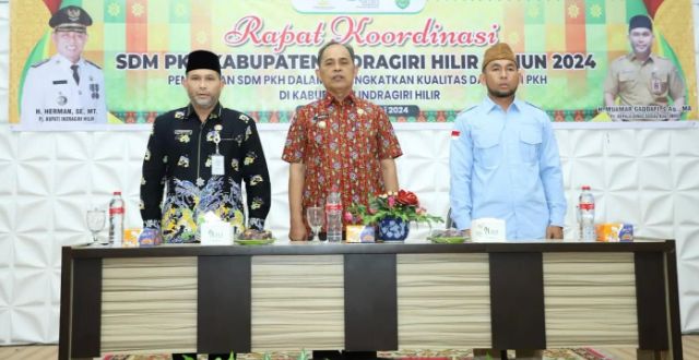 Pj Bupati Herman Buka Rapat Koordinasi SDM PKH Kabupaten Indragiri Hilir