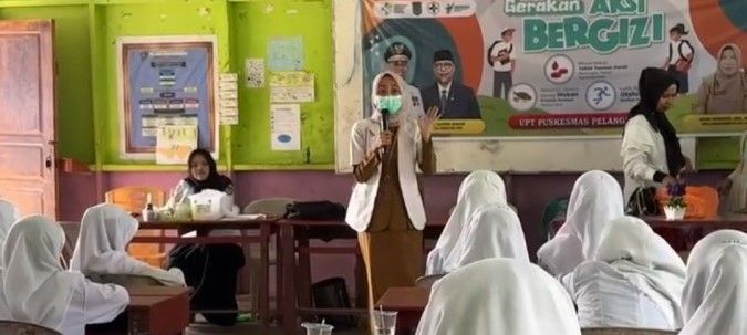 UPT Puskesmas Pelangiran Laksanakan Gerakan Aksi Bergizi di Sekolah
