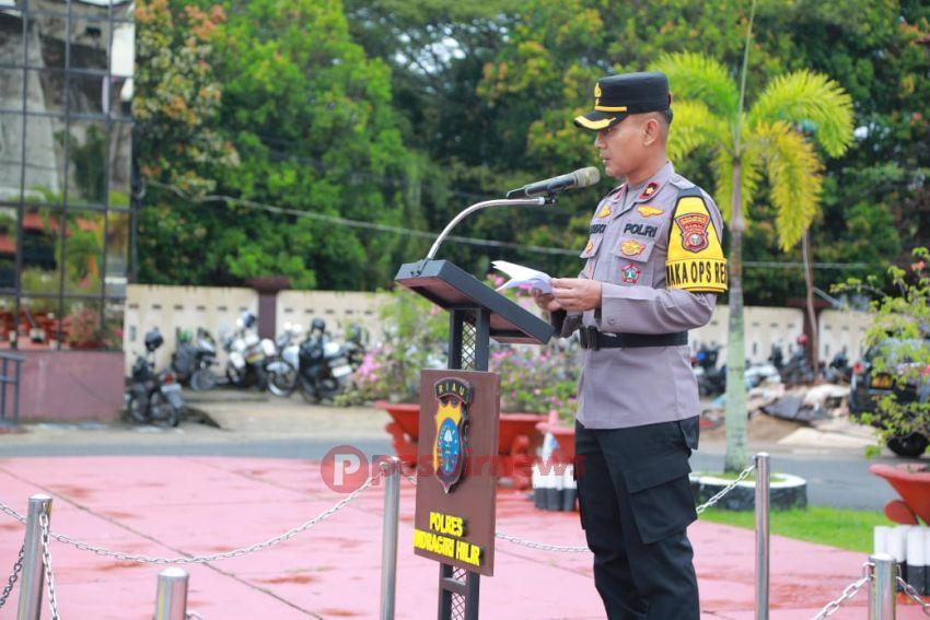 Polres Inhil Apel Gelar Pasukan Operasi Ketupat Lancang Kuning 2025, Pastikan Kesiapan Arus Mudik