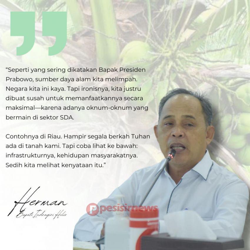 Bupati Inhil Tegaskan Ketimpangan Pengelolaan SDA di Hadapan Menteri Bappenas: &ldquo;Negeri Kami Kaya, Tapi Rakyatnya Tetap Susah&rdquo;