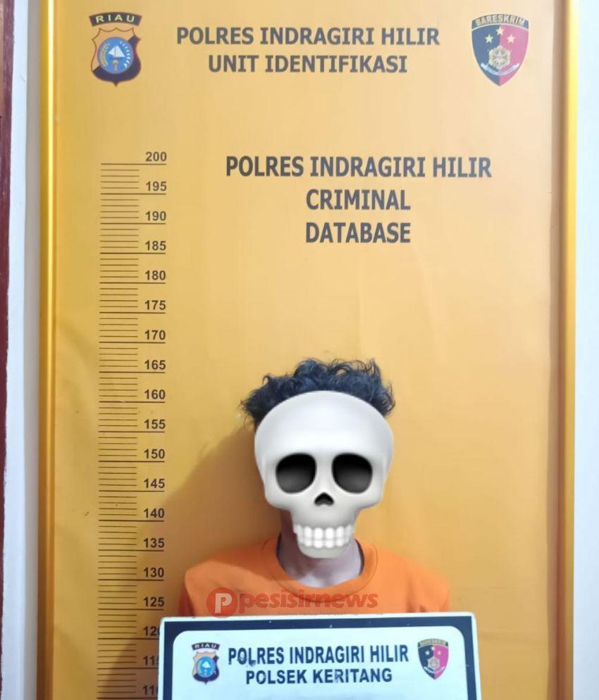 Polres Inhil Amakann Pelaku Curanmor  Di Desa Petalongan