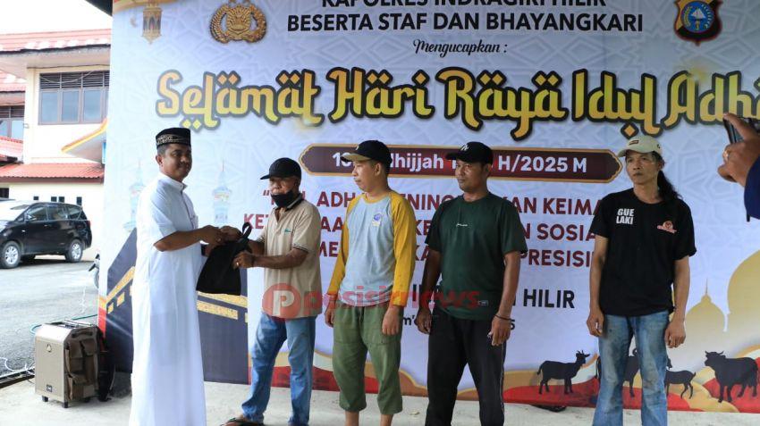 Idul Adha, Polres Inhil Potong Kurban 7 Sapi dan 2 Kambing