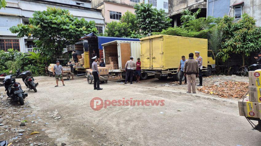 Satlantas Polres Inhil Gencarkan Sosialisasi Larangan Kendaraan Over Loading dan Over Dimensi