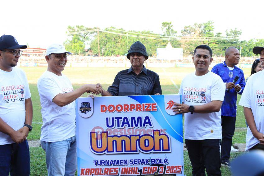 Disaksikan Ribuan penonton, Final Tournement sepakbola Kapolres Inhil cup 3 berlangsung meriah.