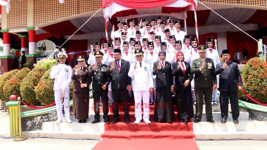 Bupati Inhil Herman Bersama Forkopimda Gelar Renungan Suci Peringati HUT RI Ke-80