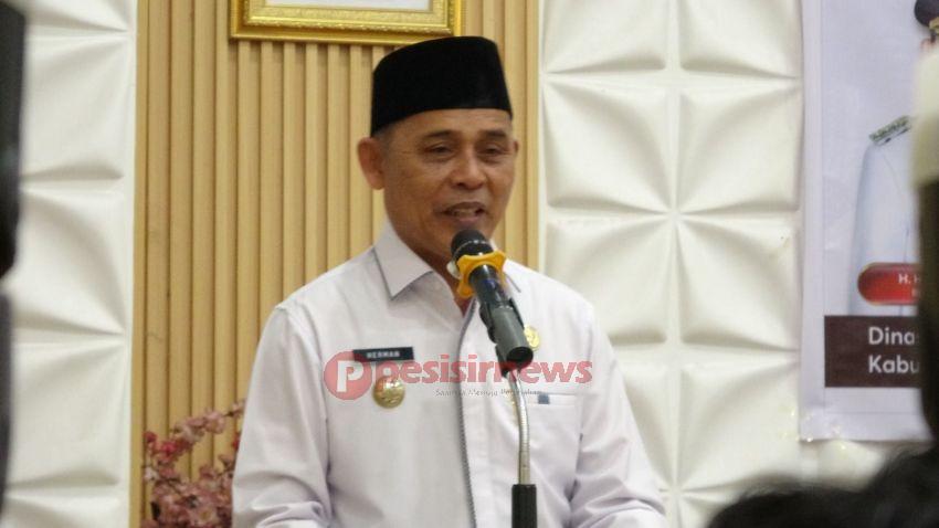 Bupati Inhil H. Herman Saksikan Penandatanganan Kerja Sama Gerai Mal Pelayanan Publik