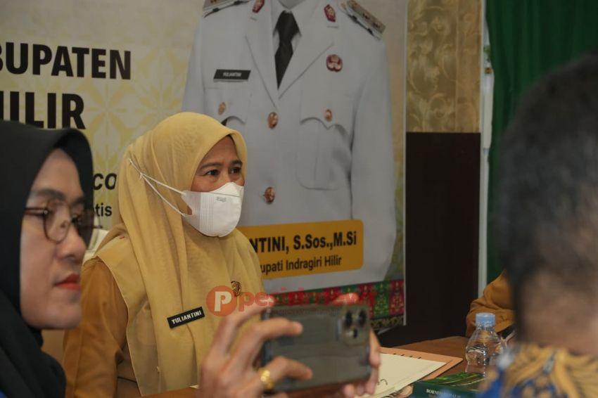 Wakil Bupati Inhil Juliantini Sebagai Ketua TTPS Adakan Vidcon Dengan Kementerian Kesehatan