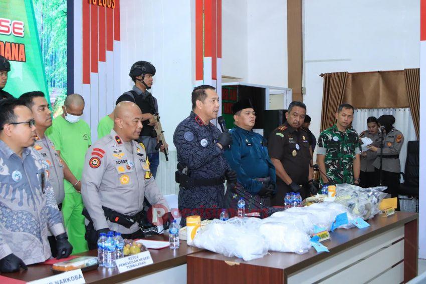 Polres Indragiri Hilir Gelar Pemusnahan Barang Bukti Sabu Seberat 19 Kilo