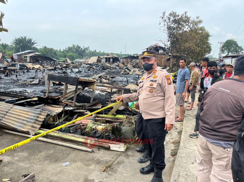 15 Unit Rumah Warga di Desa Simpang Gaung Ludes Terbakar, Kerugian Capai Rp400 Juta
