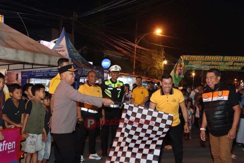 Lomba Lari Fun Night 100 Meter 2026, Polres Indragiri Hilir Ajak Generasi Muda Jauhi Balap Liar