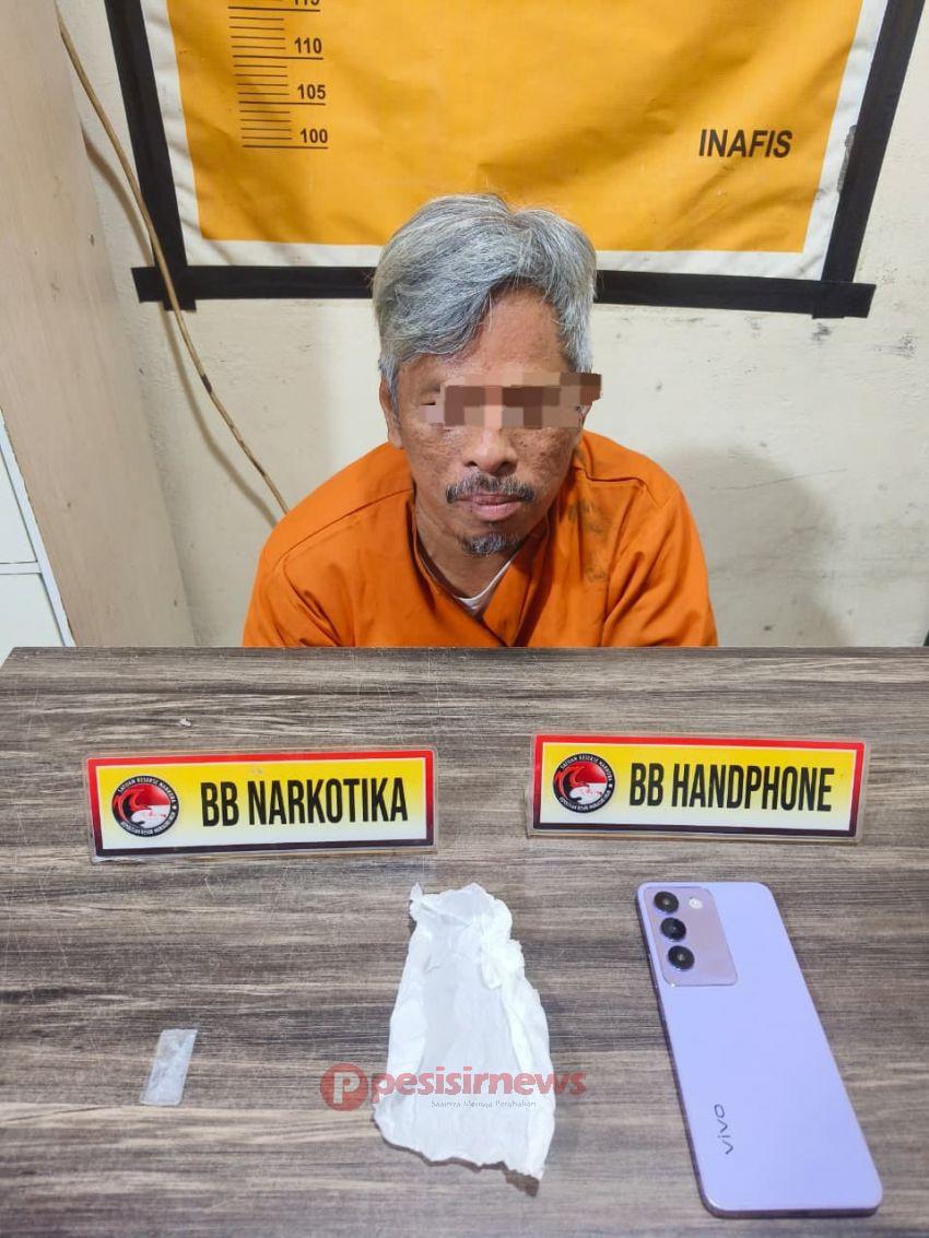 Polres Inhil Ungkap Kasus Narkoba Pria 57 tahun  Diamankan