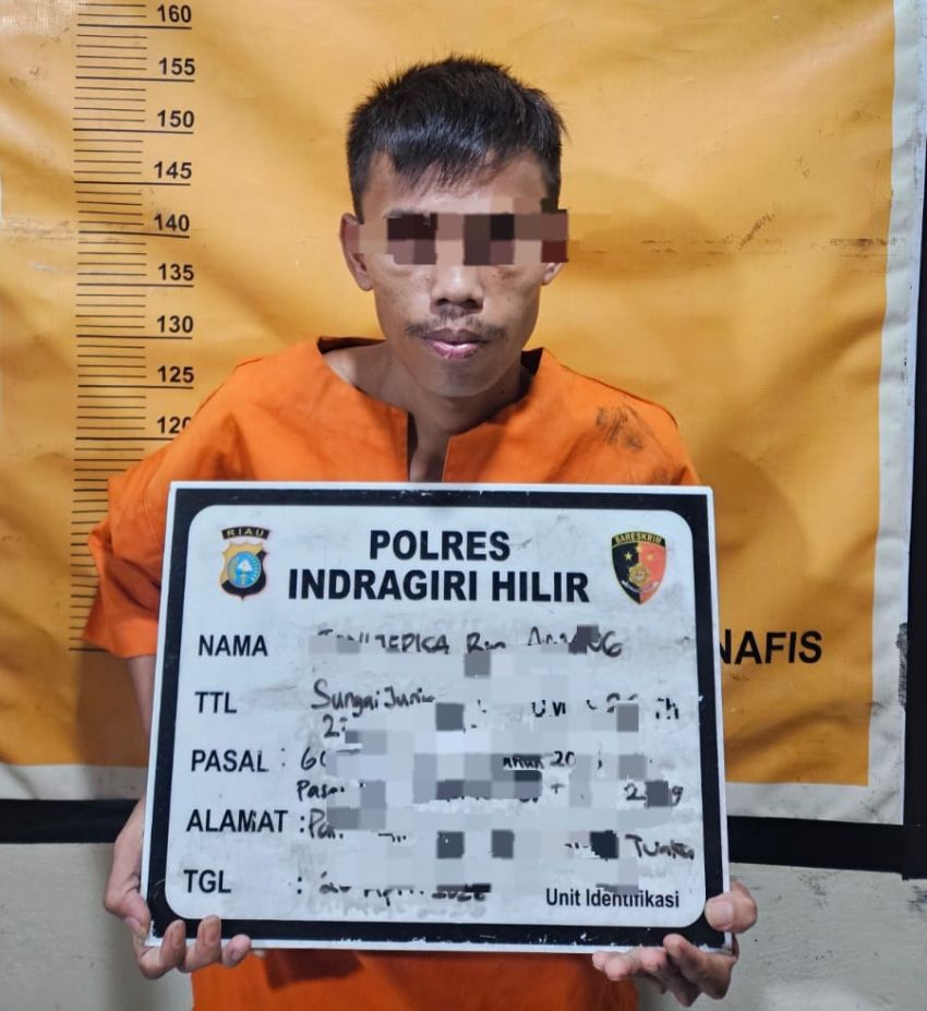 Polres Inhil Ungkap Kasus Peredaran Sabu di Batang Tuaka, Satu Pengedar Diamankan