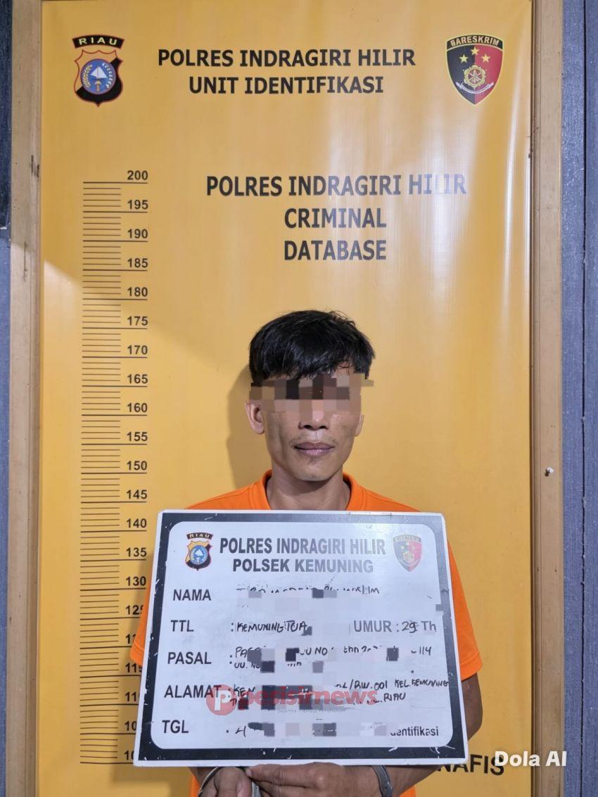 Satresnarkoba Polres Inhil Ungkap Kasus Bandar Sabu 2,13 Gram di Keritang,
