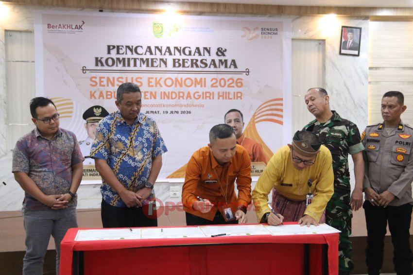 Pemkab Inhil dan BPS Canangkan Sensus Ekonomi 2026