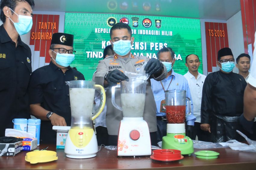 Polres Indragiri Hilir Musnahkan Barang Bukti Narkotika Selama Periode  1Januari sampai Dengan 24 Juni 2026 Dengan 102 LP 134 Tersangka