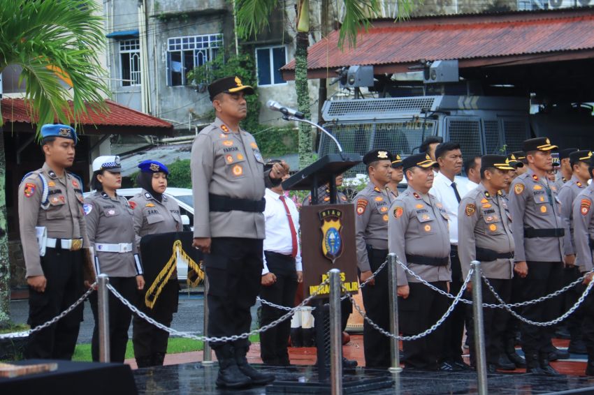 Sertijab Sejumlah Pejabat Utama dan Kapolsek Jajaran Polres Inhil