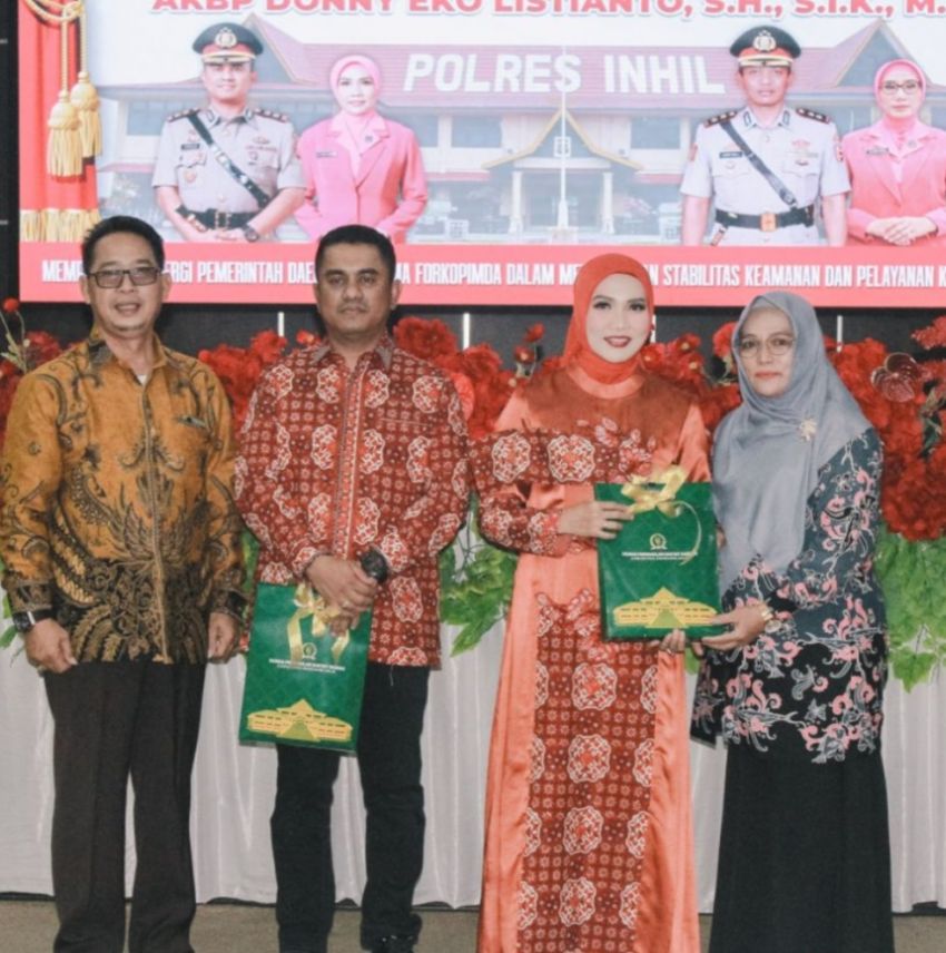 Wakil Ketua I DPRD Inhil AMD Junaidi Hadiri Pisah Sambut Kapolres Inhil