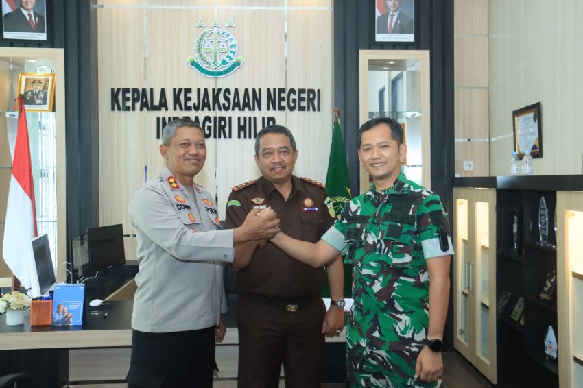 Kapolres Indragiri Hilir Perkuat Sinergitas TNI, Polri, dan Kejaksaan Melalui Silaturahmi