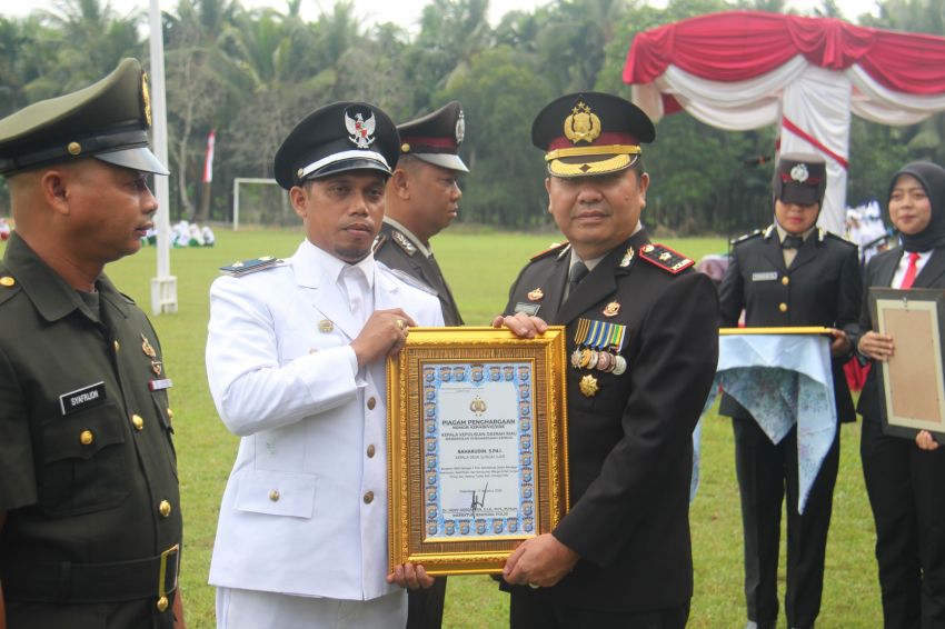 Wakapolres Inhil Pimpin Upacara HUT ke-81 RI di Batang Tuaka, Wujudkan Kehadiran Negara di Wilayah 3T