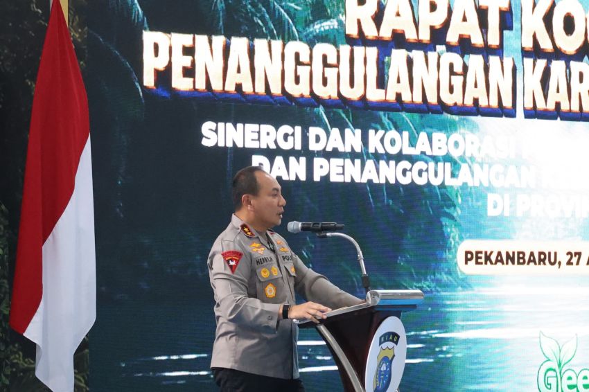 Hotspot Riau Turun Jadi 79 Titik, Kapolda: Gotong Royong Jadi Kekuatan Utama
