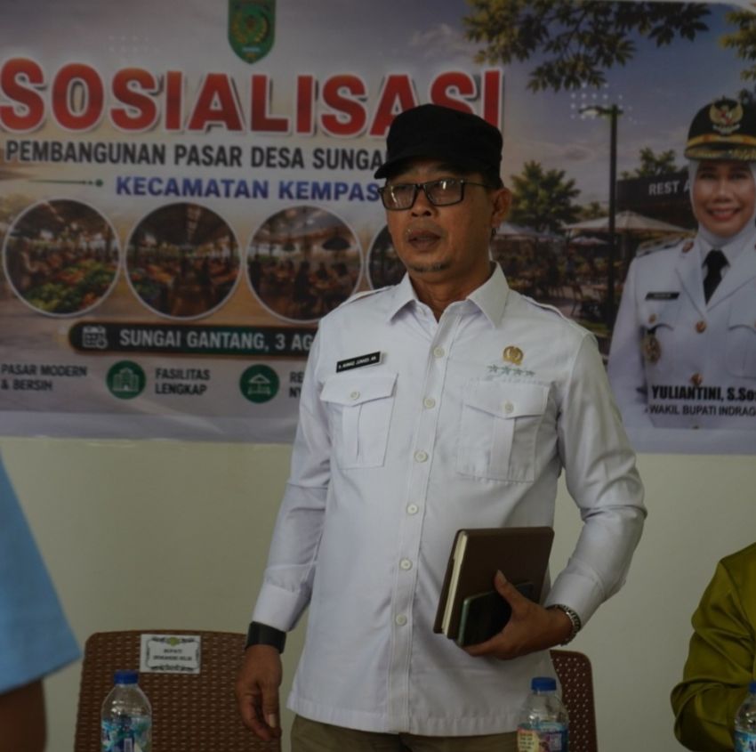 Wakil Ketua I DPRD Inhil Hadiri Sosialisasi Pembangunan Pasar Desa Sungai Gantang