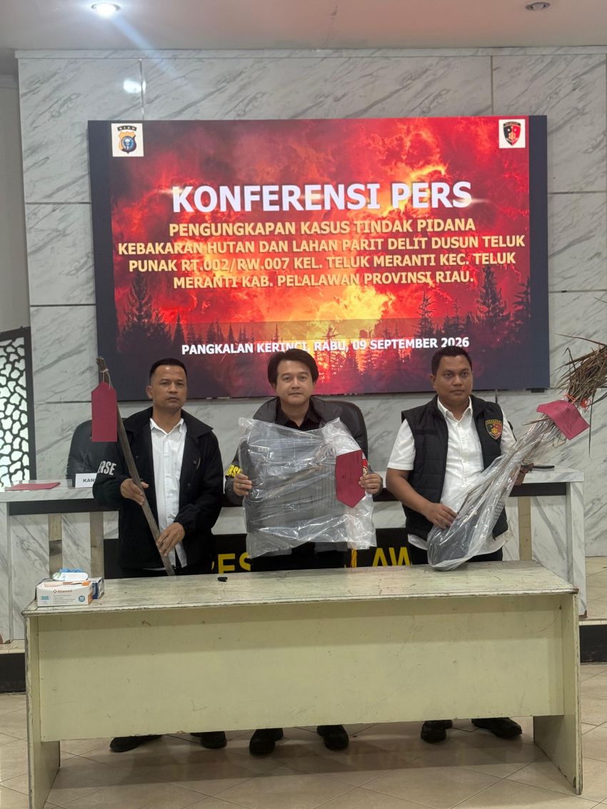 Buka Lahan dengan Membakar di Suaka Margasatwa Kerumutan, Tiga Orang Jadi Tersangka