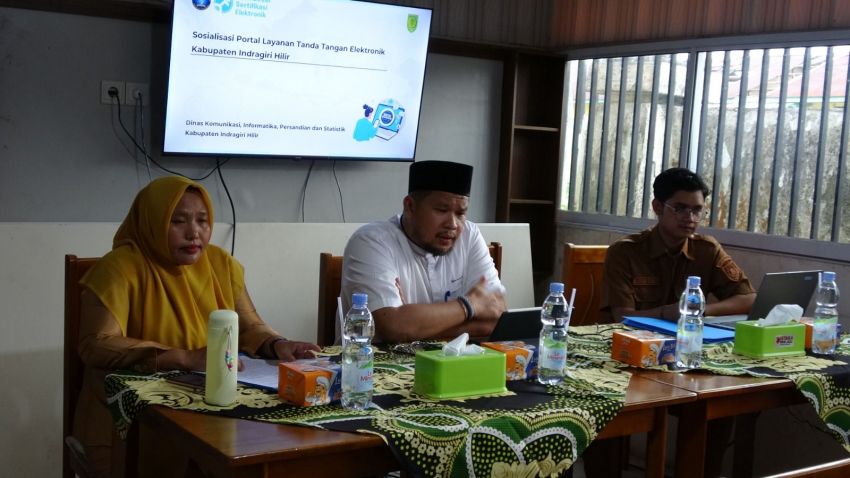 Diskominfopers Inhil Sosialisasikan Portal TTE, Pejabat Diminta Jaga Keamanan Akun