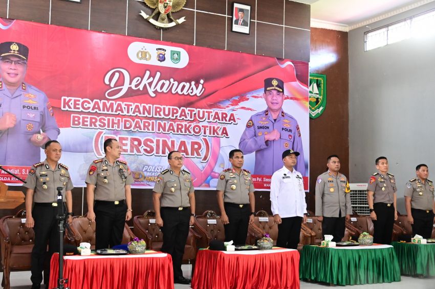 Lindungi Generasi Muda dari Narkoba, Wakapolda Riau Hadiri Deklarasi Rupat Utara Bersinar